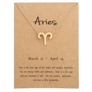 Zodiac Charm Pendant Necklace ARIES